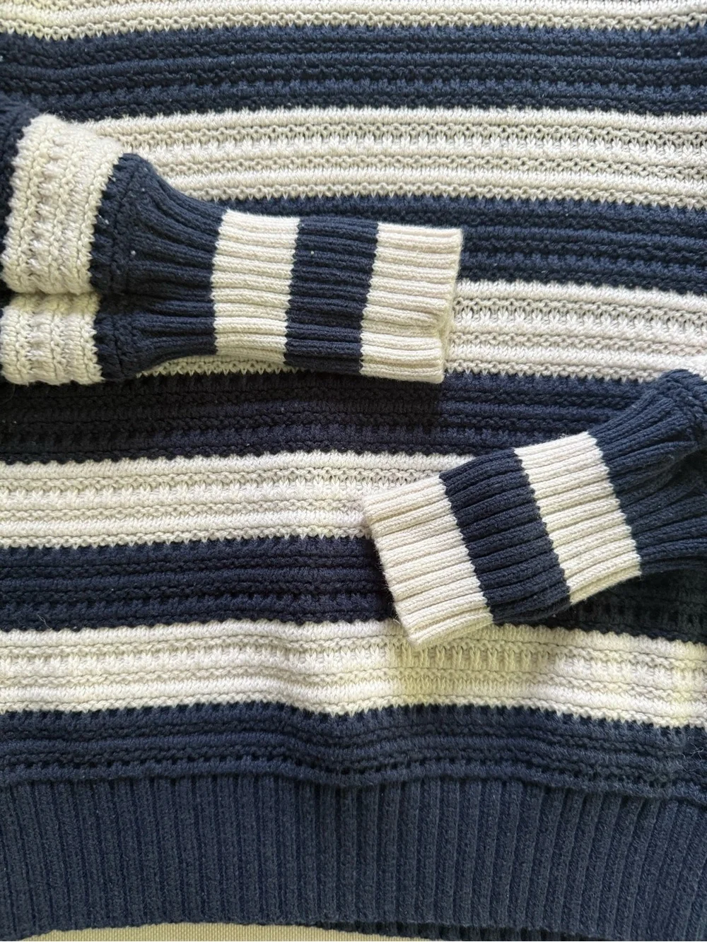 LOFT Striped Crewneck Sweater